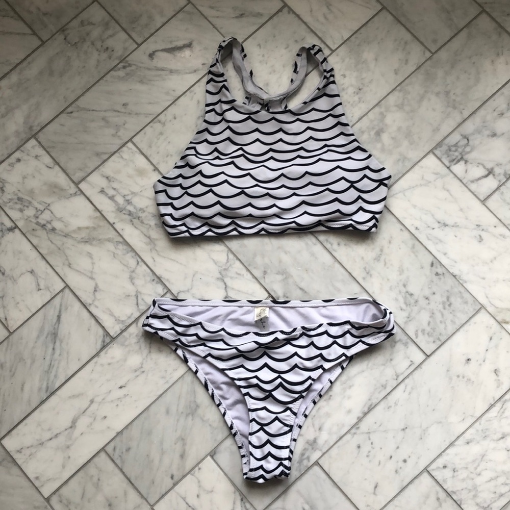 Cup she two piece scalloped bikini
